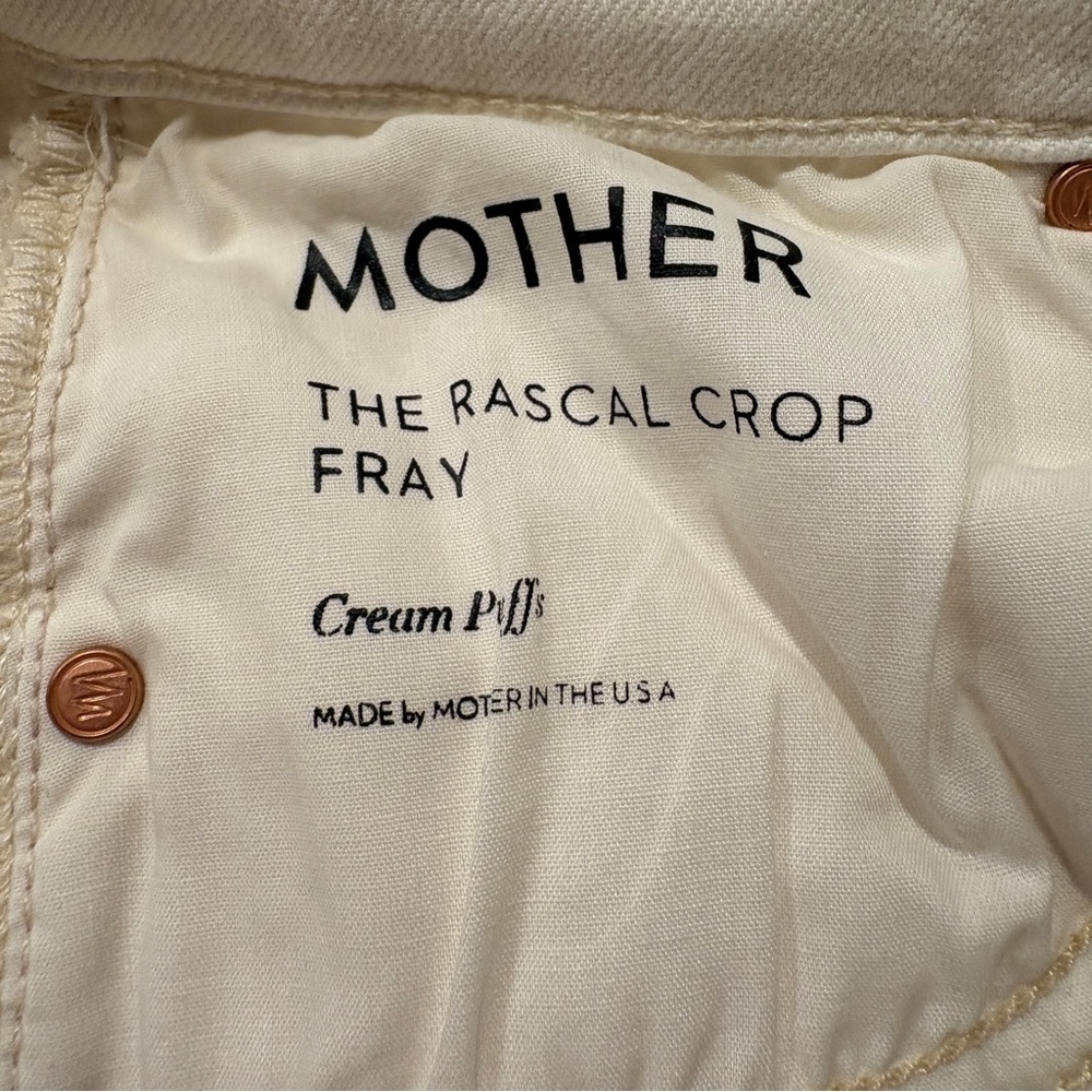 Mother The Rascal Crop Fray in Cream Puffs Size 27 - Picture 7 of 11